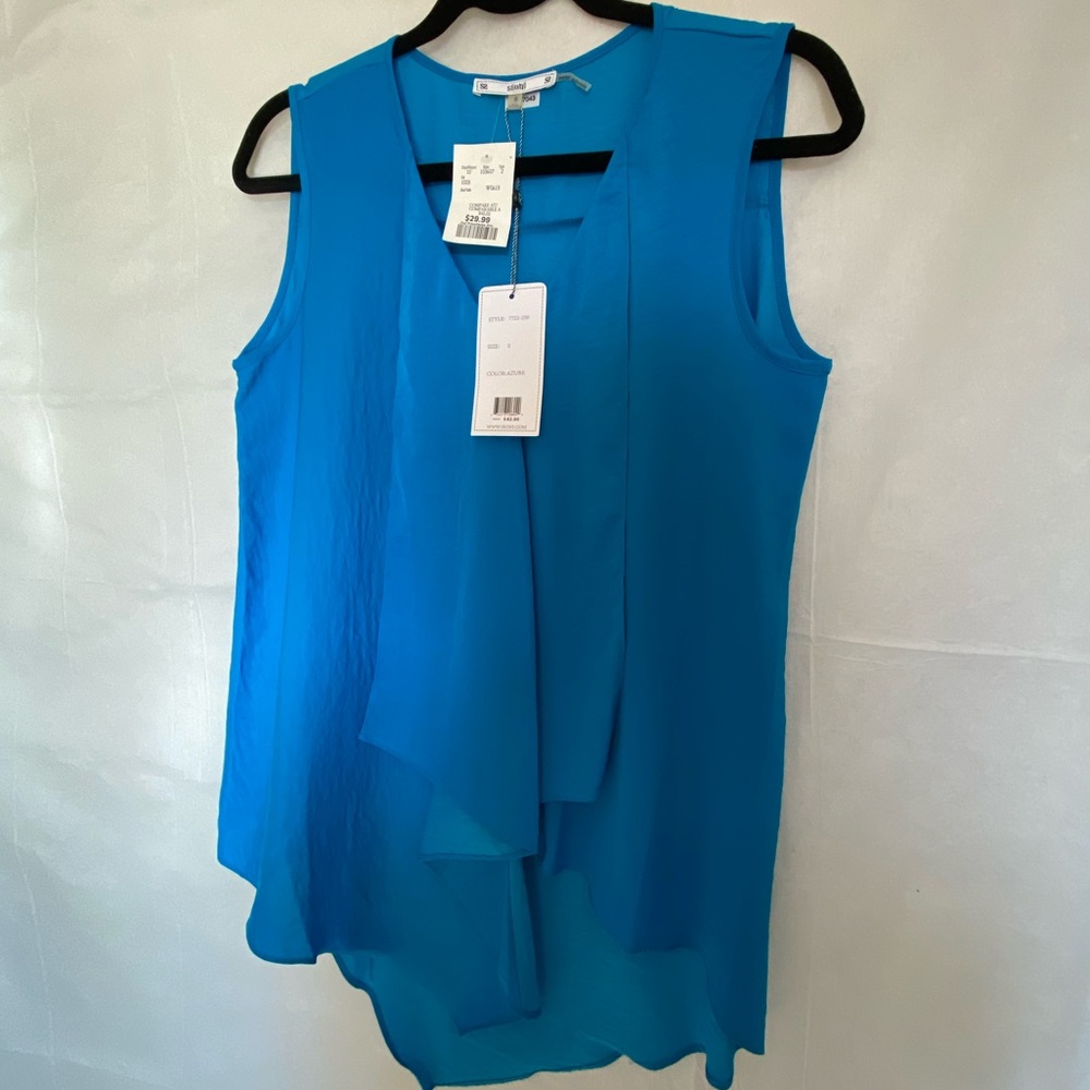 Teal Sleeveless Blouse